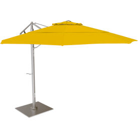 11' Cantilever Umbrella, Silver Frame, Sunflower Yellow Fabric
