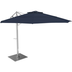 11' Cantilever Umbrella, Silver Frame, Sunbrella Navy Fabric