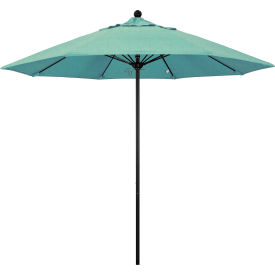 Venture 9' Patio Umbrella, Black Pole, Sunbrella 1A Spa Fabric