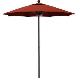 7-1/2' Patio Umbrella, Black Pole, Sunbrella 2A Terracotta Fabric