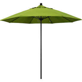 Venture 9' Patio Umbrella, Black Pole, Sunbrella 2A Macaw Fabric