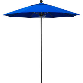 Venture 7-1/2' Patio Umbrella, Black Pole, Sunbrella 1A Pacific Blue Fabric
