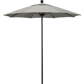 7-1/2' Patio Umbrella, Black Pole, Sunbrella 1A Granite Fabric
