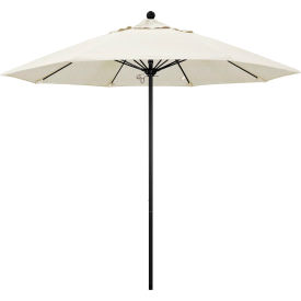 Venture 9' Patio Umbrella, Black Pole, Sunbrella 1A Canvas Fabric