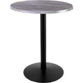 Enduro Outdoor Table, Disc Base, 30" Diameter x 42" Height, Graystone Top