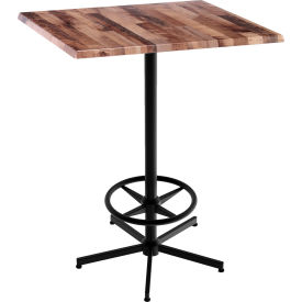 Enduro Outdoor Table, 30"W x 30"D x 42"H, Rustic Top
