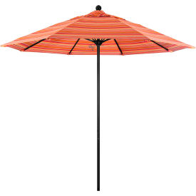 9' Patio Umbrella, Black Pole, Sunbrella 1A Dolce Mango Fabric