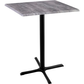 Enduro Outdoor Table, X-Base, 30"W x 30"D x 42"H, Graystone Top