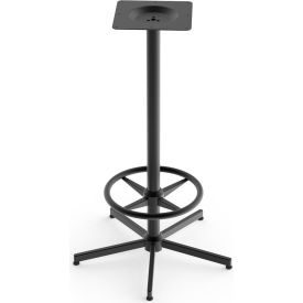 Outdoor 5 Prong Table Base with Foot Ring, 24"W x 24"D x 42"H, Black