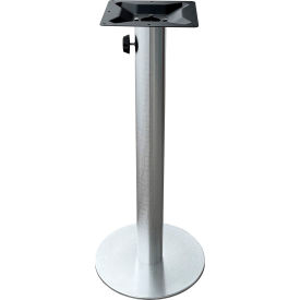 Outdoor Umbrella Hole Disc Table Base, 18" Dia. x 41"H, Silver