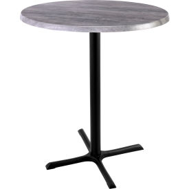 Enduro Outdoor Table, X-Base, 30" Dia. x 42"H, Graystone Top