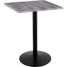 Enduro Outdoor Table, Disc Base, 30"W x 30"D x 42"H, Graystone Top
