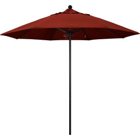 9' Patio Umbrella, Black Pole, Sunbrella 2A Henna Fabric