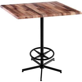 Enduro Outdoor Table, 5 Prong Base, 36"W x 36"D x 42"H, Rustic Top