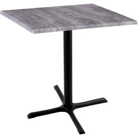 Enduro Outdoor Table, X-Base, 30"W x 30"D x 36"H, Graystone Top