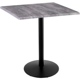 Enduro Outdoor Table, Disc Base, 36"W x 36"D x 42"H, Graystone Top