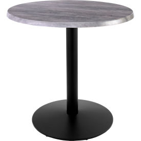 Enduro Outdoor Table, Disc Base, 30" Dia. x 36"H, Graystone Top