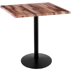 OD214 Enduro Outdoor Table, Disc Base, 36"W x 36"D x 42"H, Rustic Top
