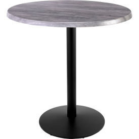 Enduro Outdoor Table, Disc Base, 36" Diameter x 42" Height, Graystone Top