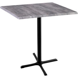 Enduro Outdoor Table, X-Base, 36"W x 36"D x 42"H, Graystone Top