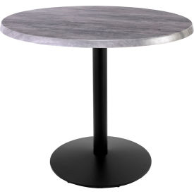 Enduro Outdoor Table, Disc Base, 36" Dia. x 36"H, Graystone Top