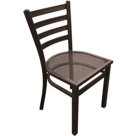 Outdoor Armless Chair, Black Wrinkle Finish