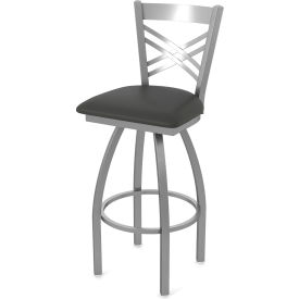 OD820 Catalina Stainless Steel 25" Swivel Outdoor Counter Stool, Graphite Seat