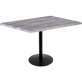 Enduro Outdoor Table, Disc Base, 48"W x 30"D x 36"H, Graystone Top