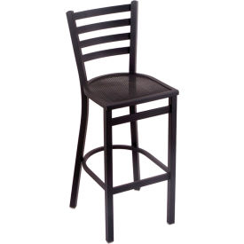 25" Outdoor Counter Stool, Black Wrinkle Finish
