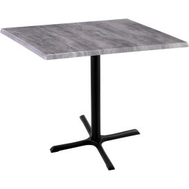 Enduro Outdoor Table, X-Base, 36"W x 36"D x 36"H, Graystone Top