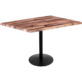 Enduro Outdoor Table, Disc Base, 48"W x 30"D x 36"H, Rustic Top