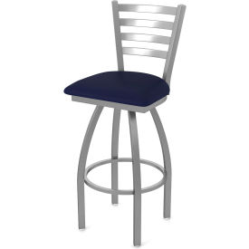 Outdoor Bar Stool, Swivel, Stainless Steel, 30" Seat Height, Breeze Sapphire Seat