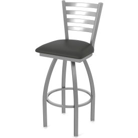Stainless Steel 30" Swivel Outdoor Bar Stool, Breeze Graphite Seat