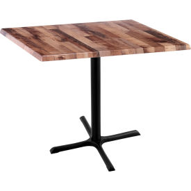 Enduro Outdoor Table, X-Base, 36"W x 36"D x 36"H, Rustic Top