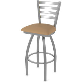 Jackie Stainless Steel 30" Swivel Outdoor Bar Stool, Breeze Champagne Seat