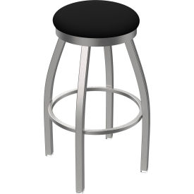 30" Swivel Outdoor Bar Stool, Breeze Black Seat