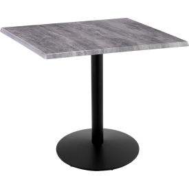 Enduro Outdoor Table, Disc Base, 36"W x 36"D x 36"H, Graystone Top