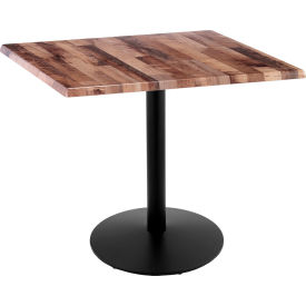 Enduro Outdoor Table, Disc Base, 36" x 36" x 36", Rustic Top