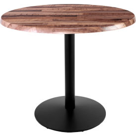 Enduro Outdoor Table, Disc Base, 36" Diameter x 36" Height, Rustic Top
