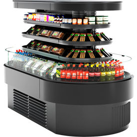 Refrigerated Self-Serve Island, 80-3/4"W x 48-1/8"D x 60-1/8"H, Black