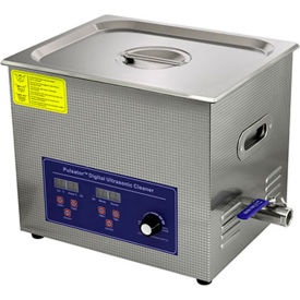 Digital Ultrasonic Cleaner, 2.6 Gallon Capacity, Silver/Blue