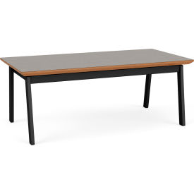 Reception Coffee Table, 40"L x 40"W x 16"H, Black Frame, Sarum Twill
