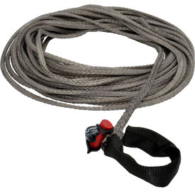 Synthetic Winch Line with Integrated Shackle, 3/16" Diameter x 100 Feet Length