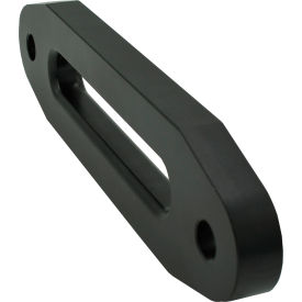 6" Wide Aluminum Fairlead for Synthetic Winch Lines, Black