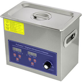 Digital Ultrasonic Cleaner, 0.8 Gallon Capacity, Silver/Blue