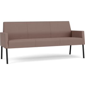 Mystic Lounge Reception Sofa, Black Frame, Open House Goose Fabric