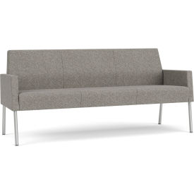 Mystic Lounge Reception Sofa, Silver Frame, Connelly Dove Fabric