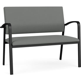 Newport Reception Loveseat, Black Frame, Asteroid Fabric