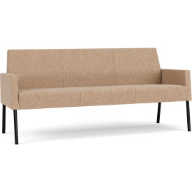 Mystic Lounge Reception Sofa, Black Frame, Connelly Wren Fabric