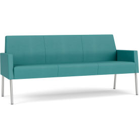 Mystic Lounge Reception Sofa, Silver Frame, Patriot Plus Sea Vinyl